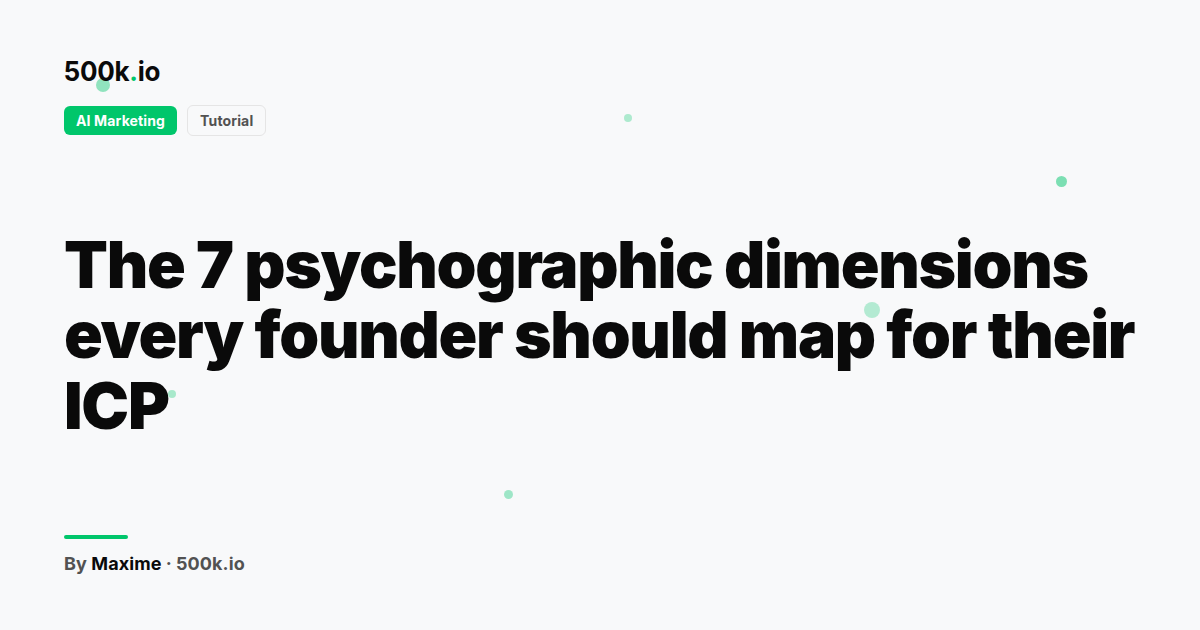 AI Marketing — illustration for "The 7 psychographic dimensions every founder should map for their ICP"
