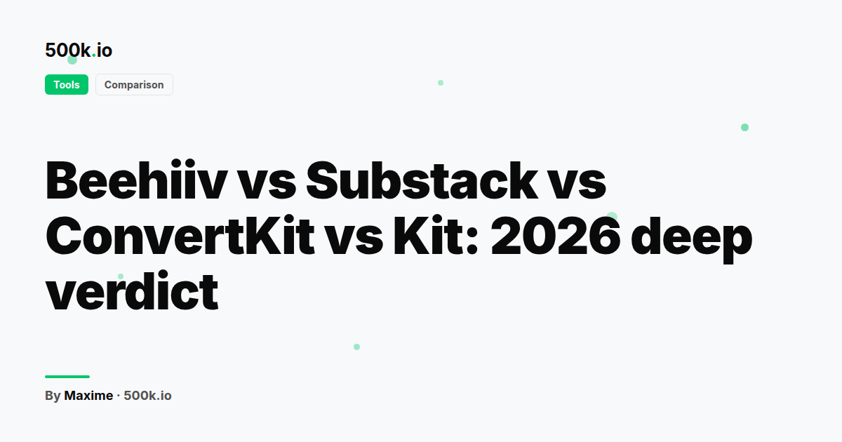 Tools — illustration for "Beehiiv vs Substack vs ConvertKit vs Kit: 2026 deep verdict"