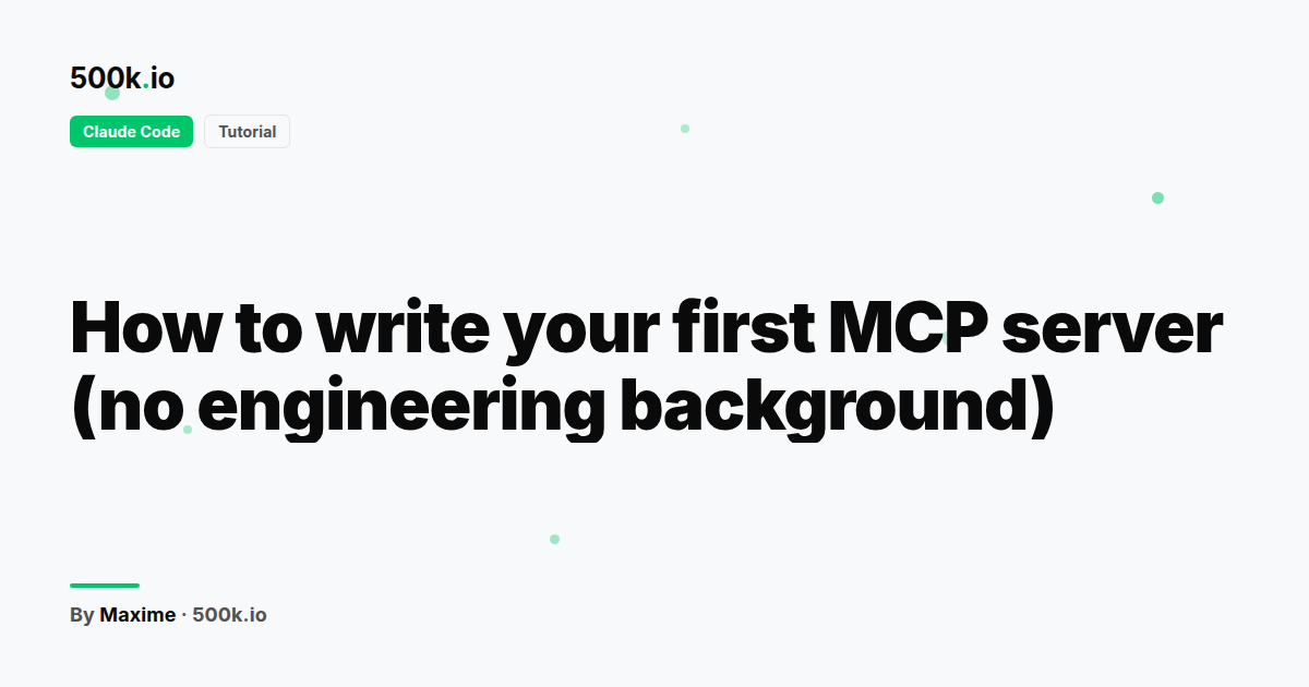 Claude Code — illustration for "How to write your first MCP server (no engineering background)"